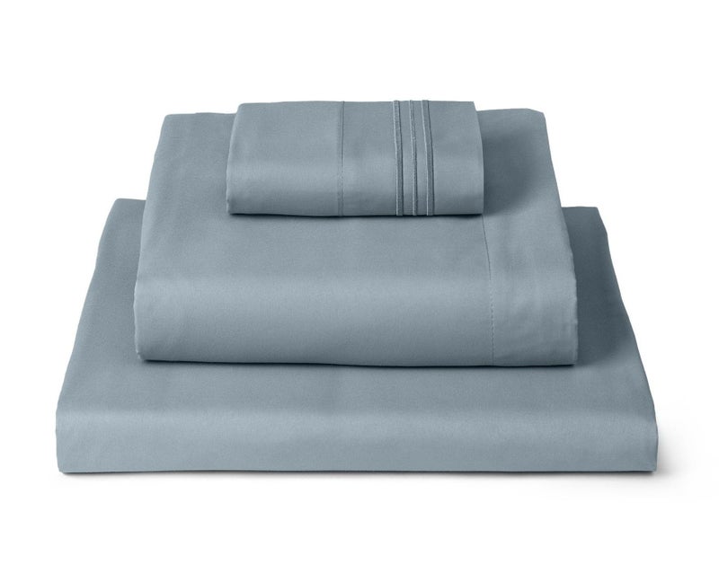 Mellanni Extra Deep Twin XL Sheets - 3 PC Iconic Collection Bedding - Hotel Luxury, Ultra Soft, Cooling Bed Sheets - Wrinkle, Fade, Stain Resistant (Twin Extra Long, Spa Blue) - Image 1